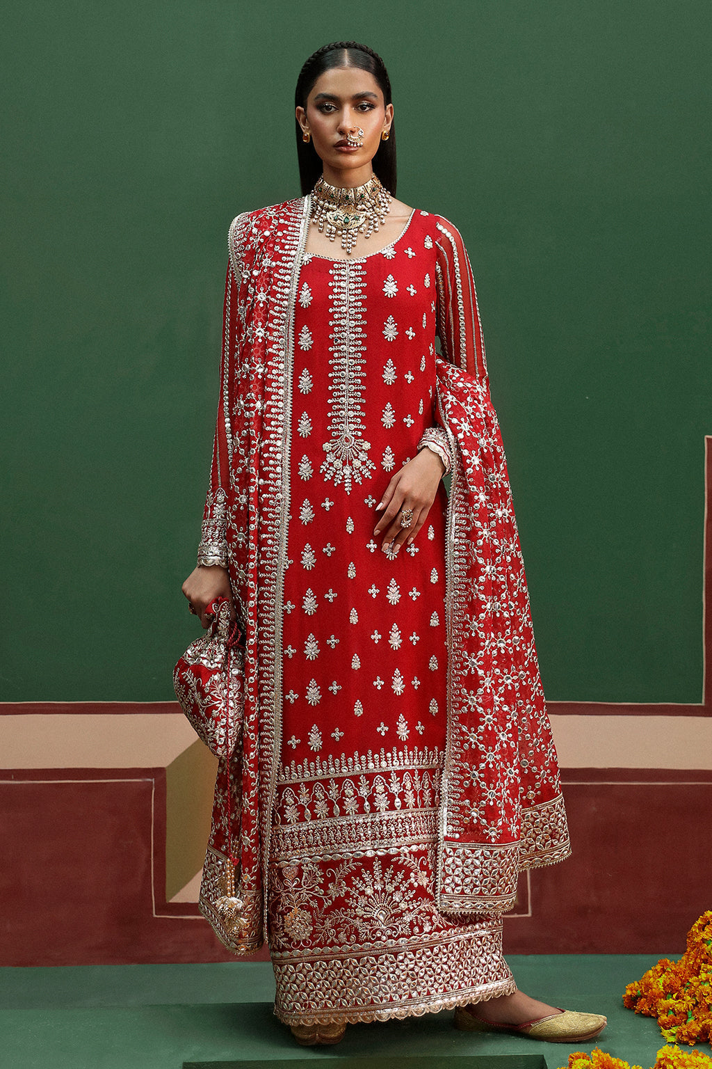 Afrozeh Shehnai Wedding Formal 3Pc Suit AFS-24-02 Nishat