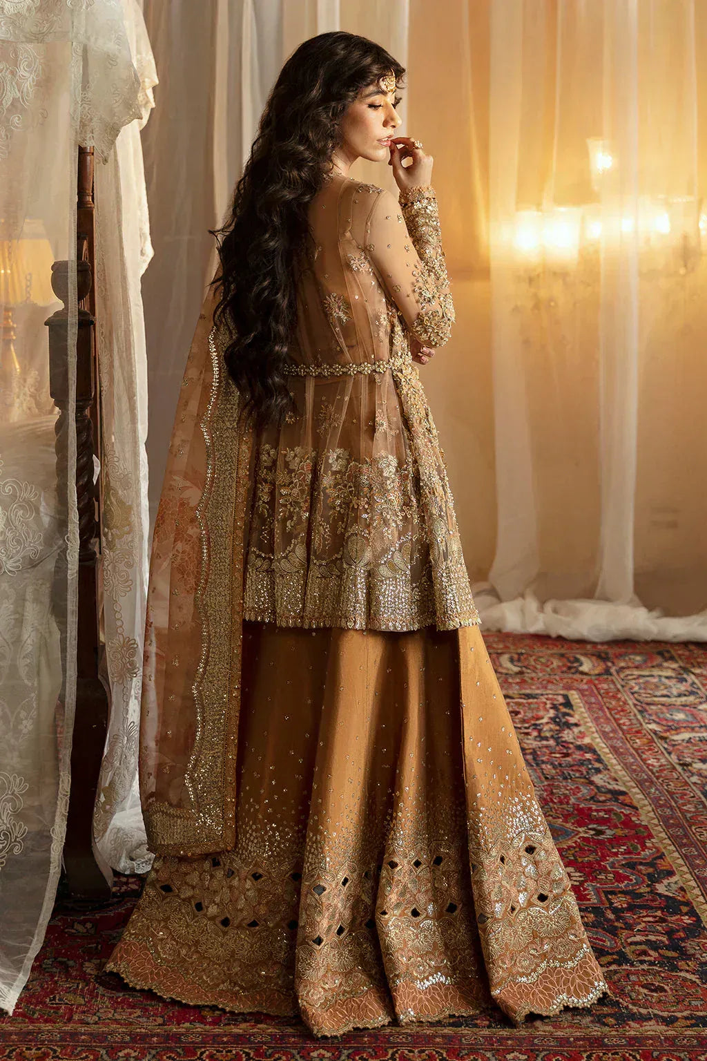 Hayat by Afrozeh Embroidered Net 3Pc Suit AFH-24-06 NOORAY - Rang-e-Khaas