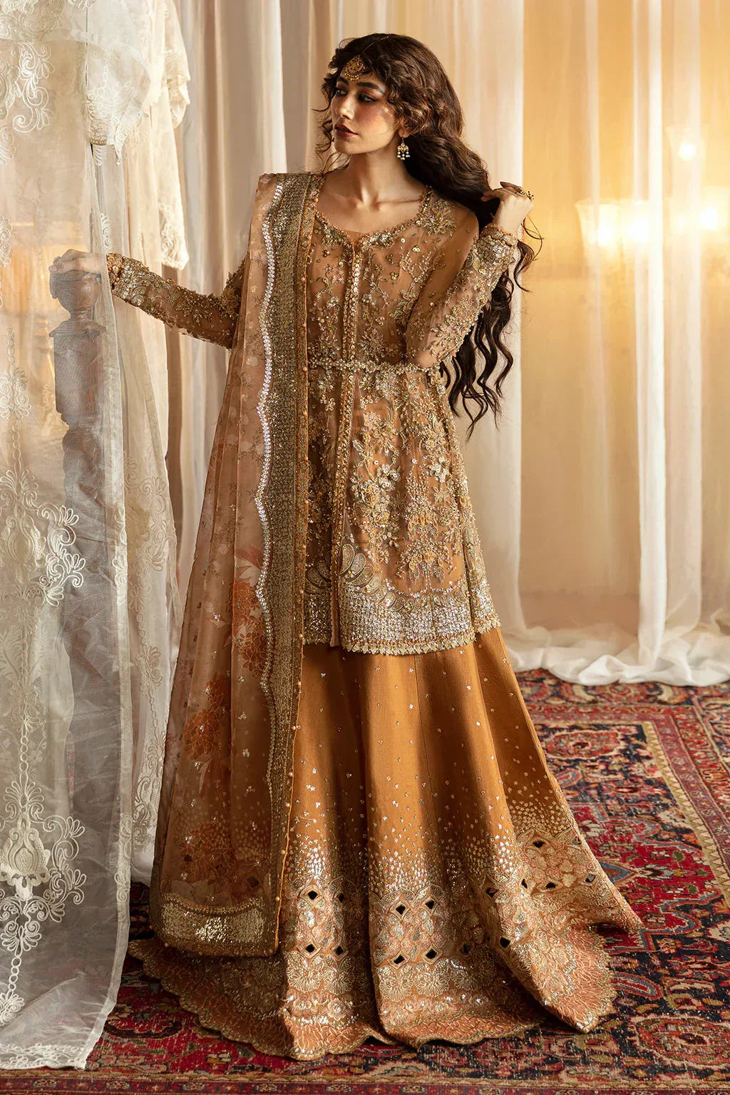 Hayat by Afrozeh Embroidered Net 3Pc Suit AFH-24-06 NOORAY - Rang-e-Khaas