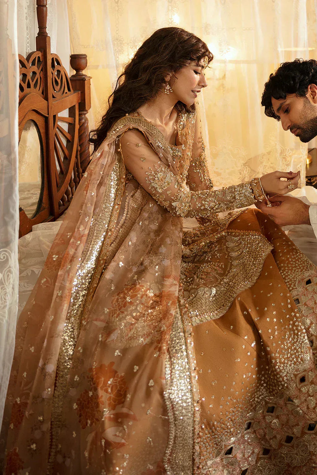 Hayat by Afrozeh Embroidered Net 3Pc Suit AFH-24-06 NOORAY - Rang-e-Khaas