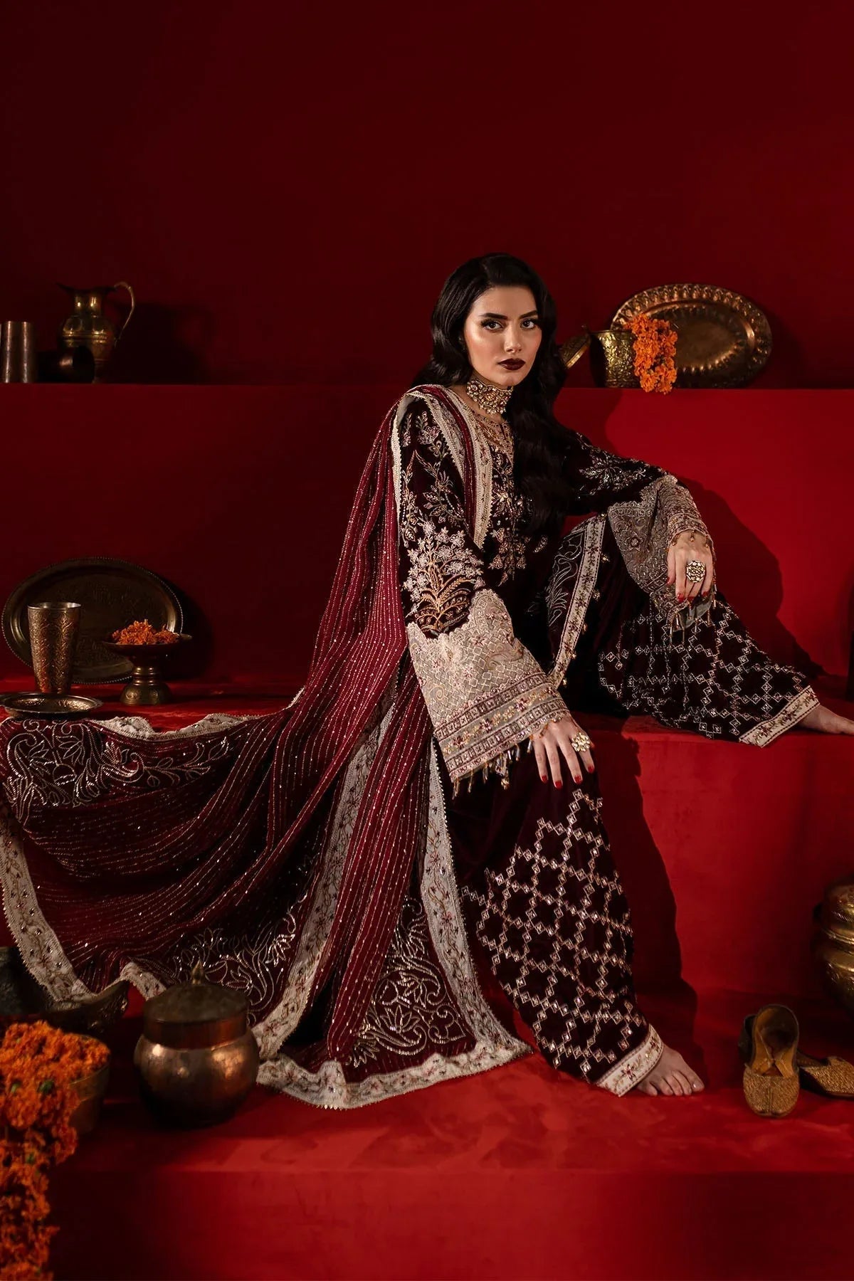 Nureh | Maya Velvet |  NW-89 - Rang-e-Khaas