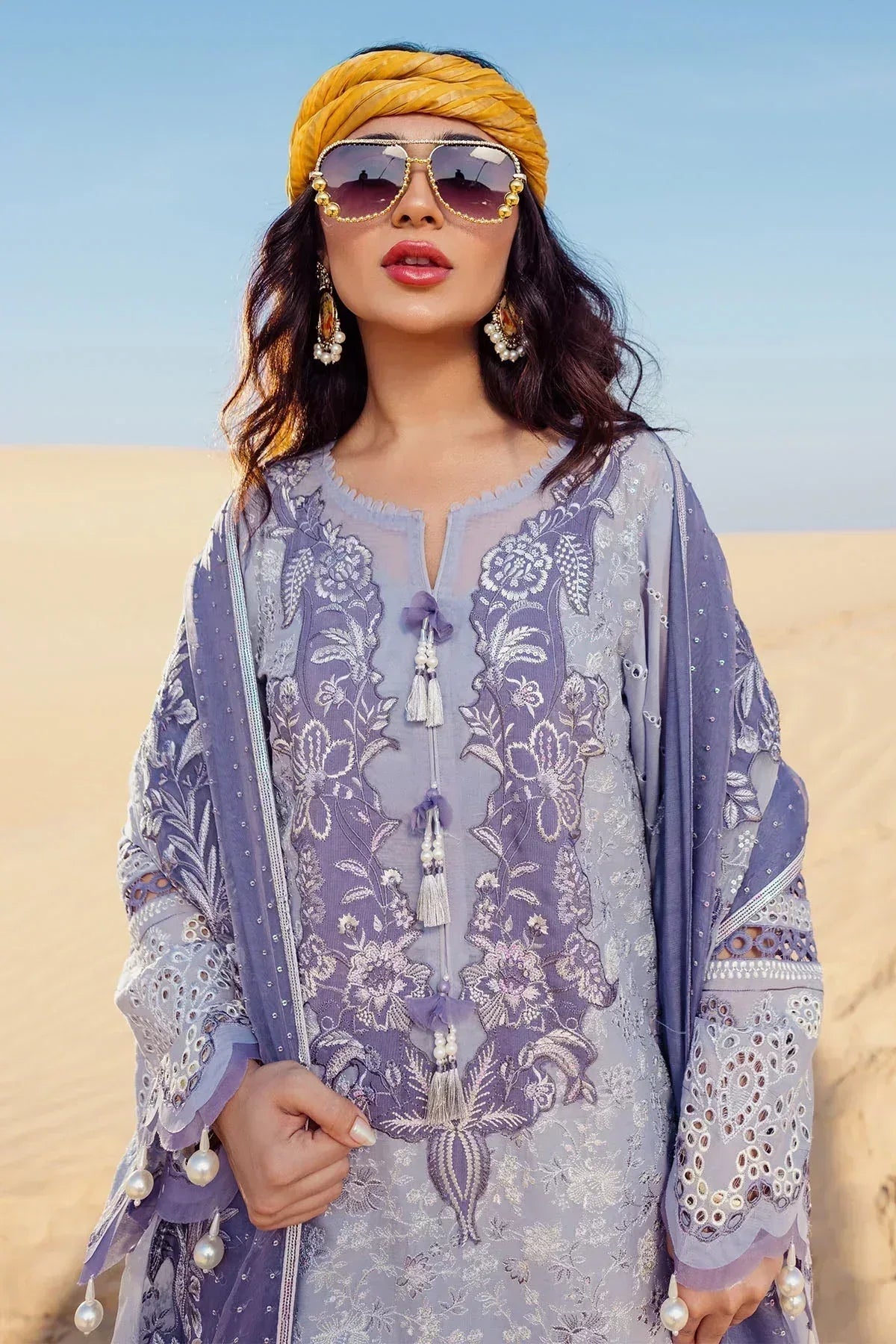 Nureh | Sehra Swiss Voil Lawn | CAMEO - NE-80 - Rang-e-Khaas