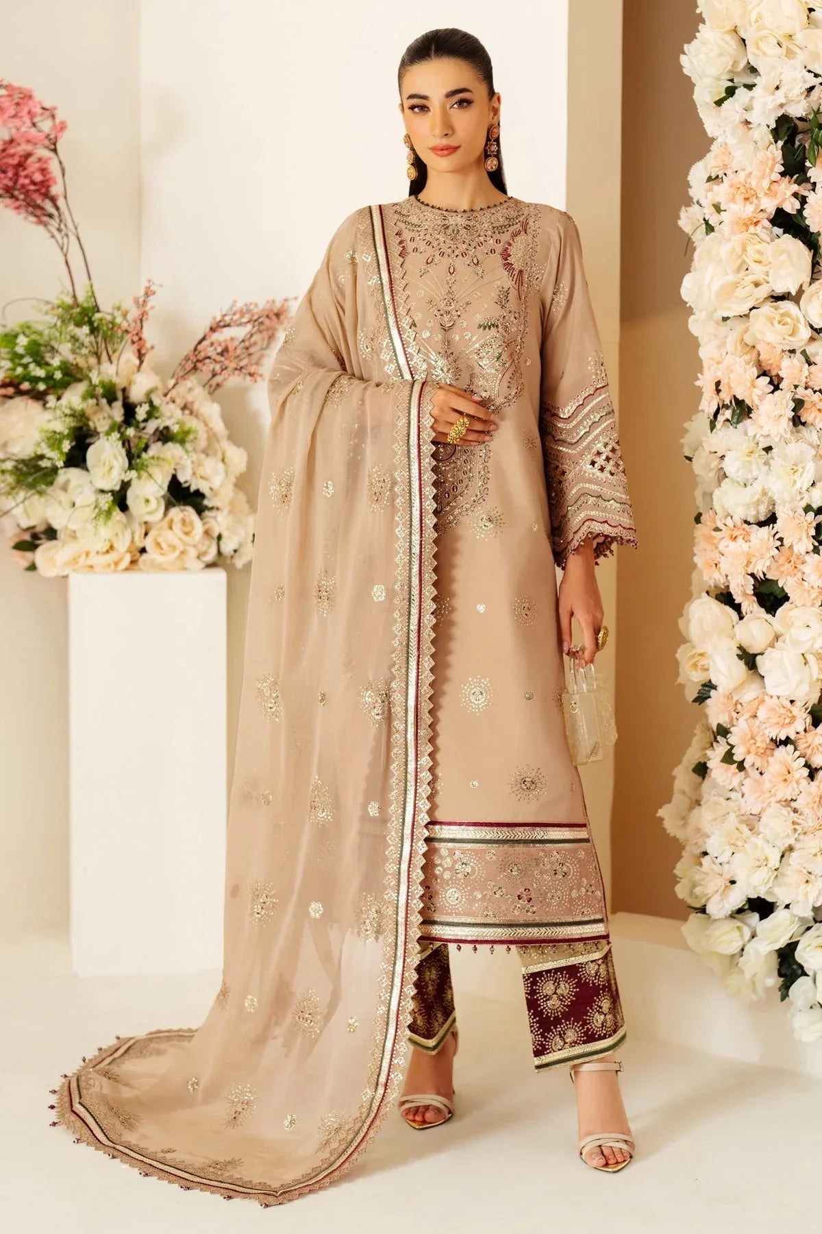 Alizeh | Luxury Raw Silk | AF-RS-06-OAK - Rang-e-Khaas
