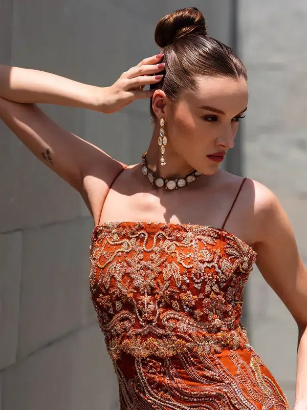Epoque | Ciel Luxury Couture | Ochre - Rang-e-Khaas