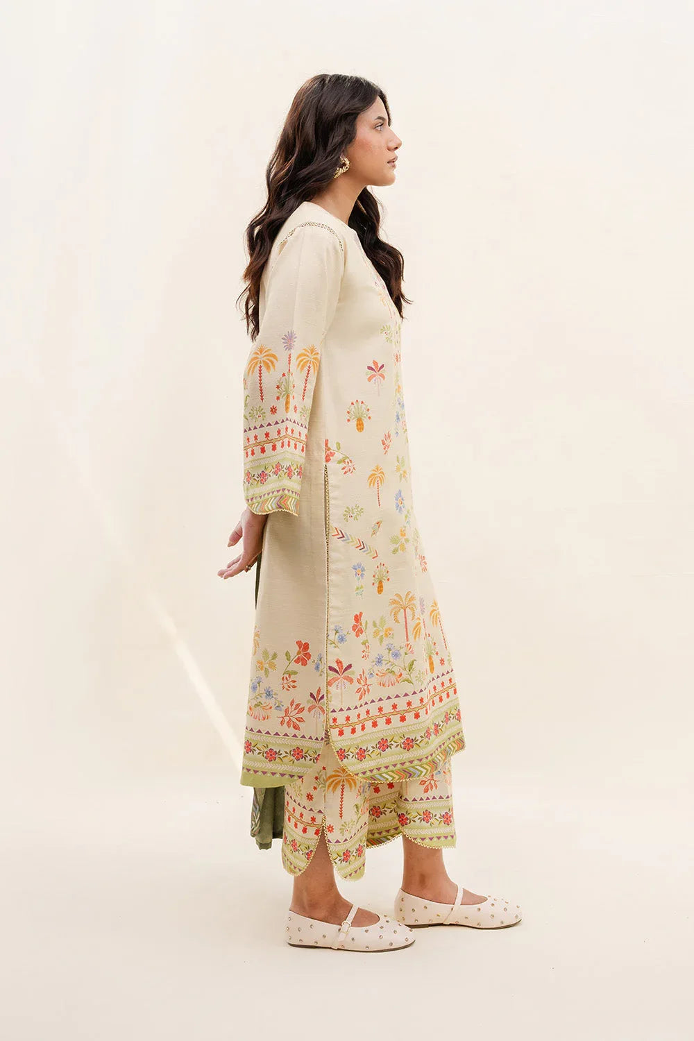 Maryum N Maria | Latte Layers Pret | MUTED MACCHIATO - MWS5828 - Rang-e-Khaas