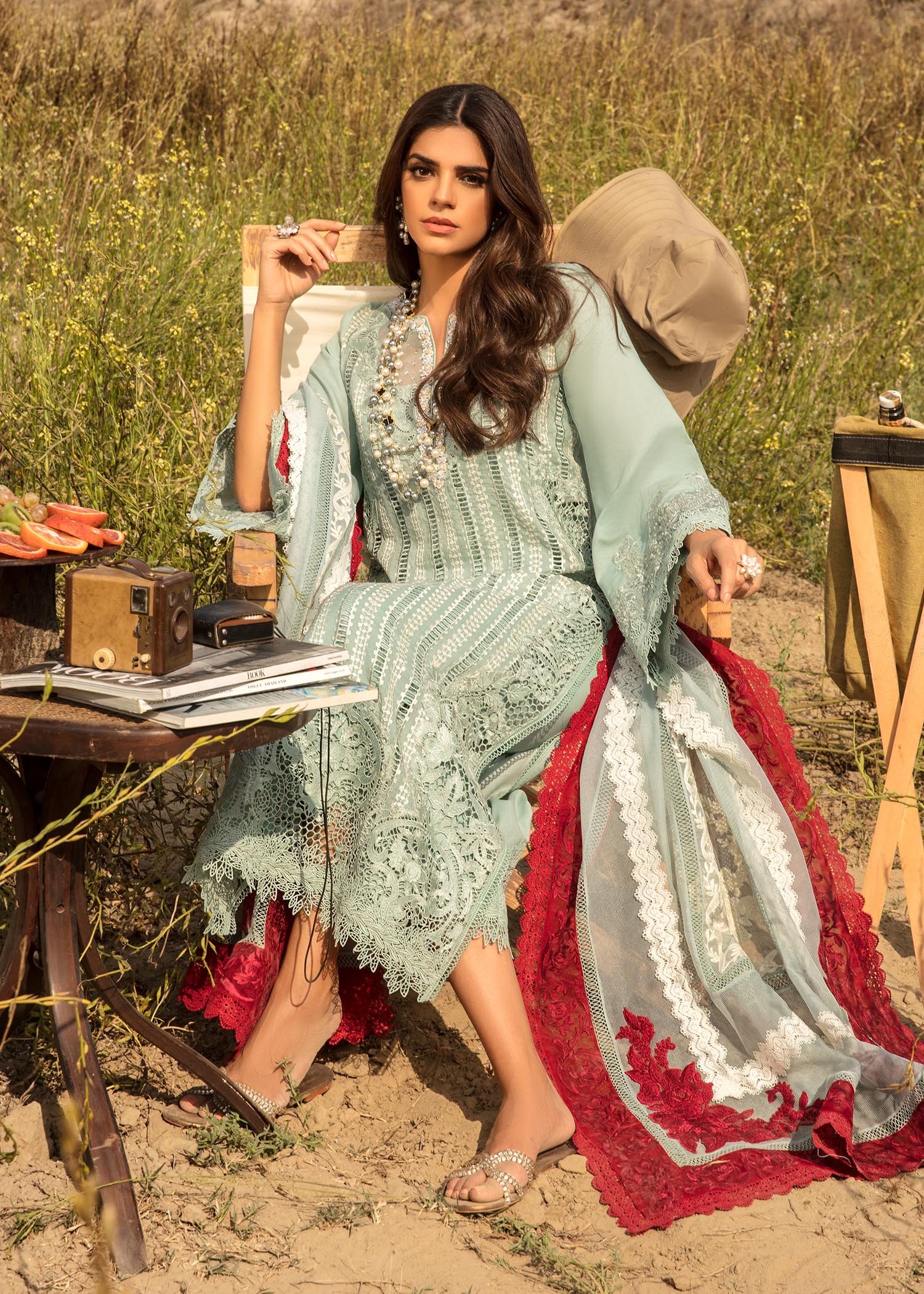 Saira Shakira Luxury pret 4pc suit OPEL (SSH-02) RESTOCKED