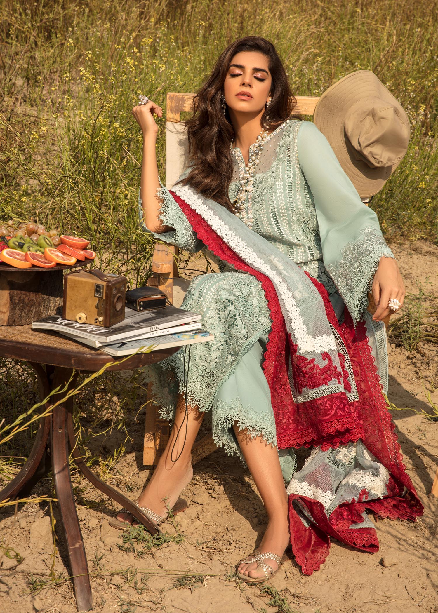Saira Shakira Luxury pret 4pc suit OPEL (SSH-02) RESTOCKED
