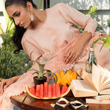 Izel | Meadow Muse Embroidered Lawn 25 | PEACHLIGHT