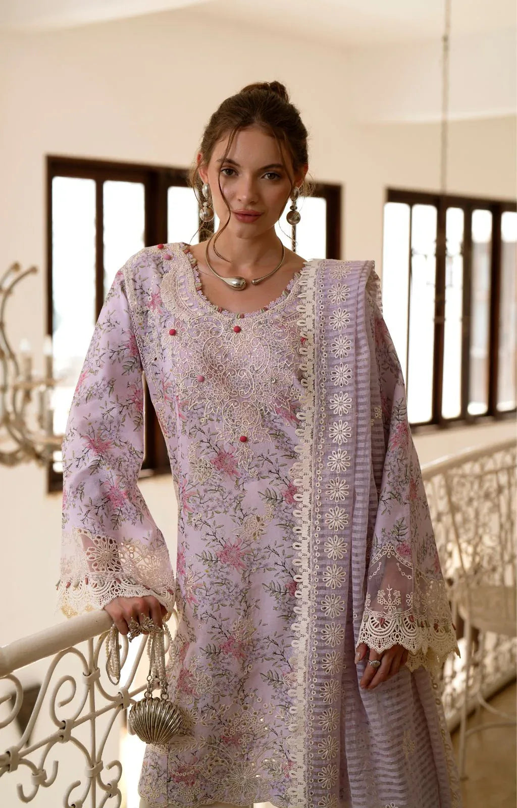 AJR Couture | Printakari Lawn 25 | Pearl - Rang-e-Khaas