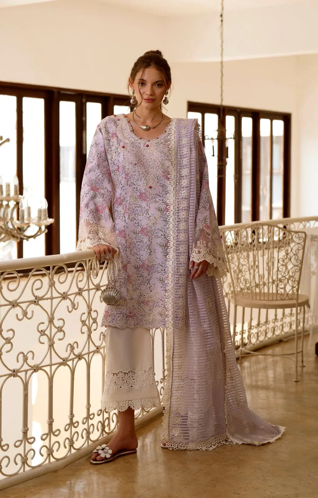 AJR Couture | Printakari Lawn 25 | Pearl - Rang-e-Khaas