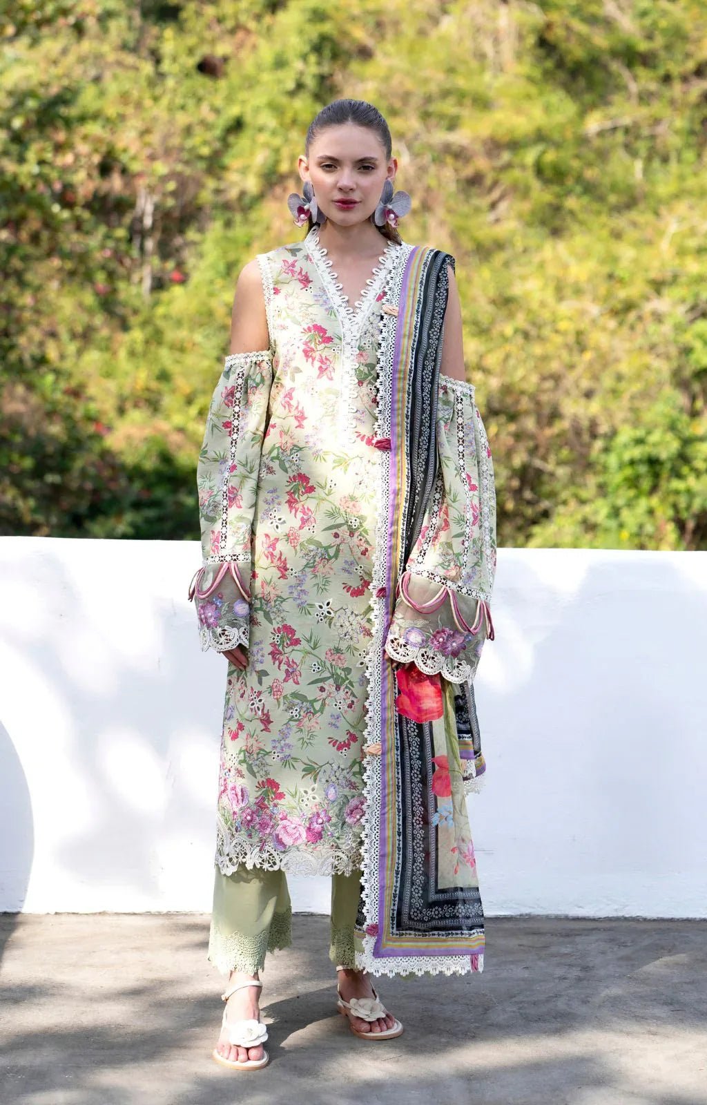 AJR Couture | Printakari Lawn 25 | Pink Patel - Rang-e-Khaas