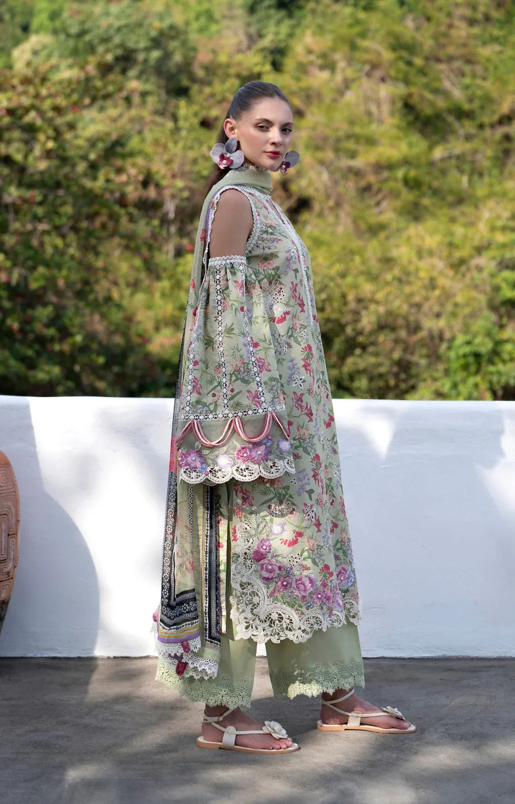 AJR Couture | Printakari Lawn 25 | Pink Patel - Rang-e-Khaas
