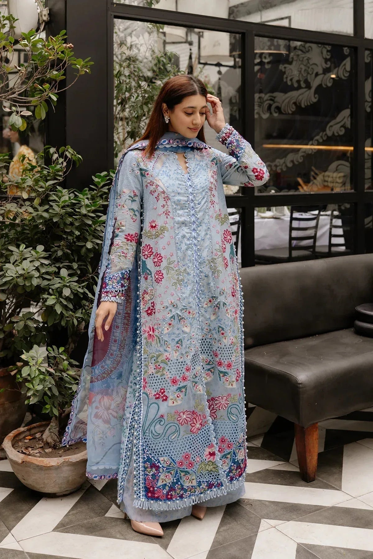Afrozeh | Luxury Embroidered & Printed Lawn | Presta - Rang-e-Khaas