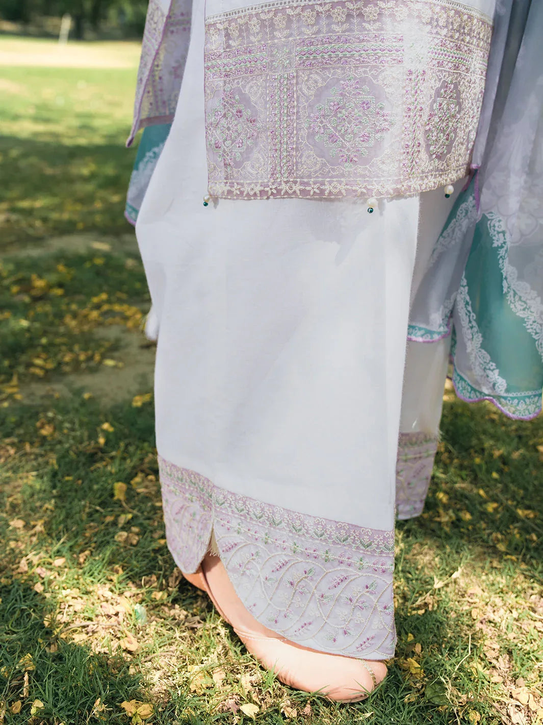 Hemstitch | The Garden Lawn | Pearl Petal - Rang-e-Khaas