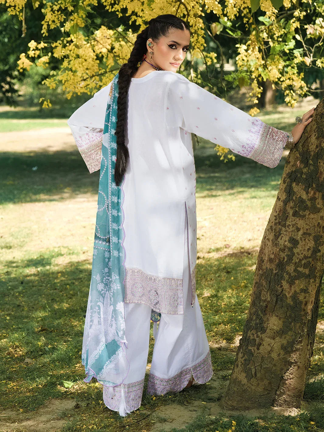 Hemstitch | The Garden Lawn | Pearl Petal - Rang-e-Khaas