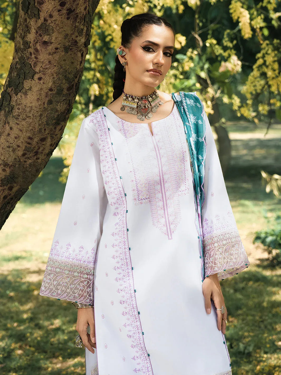 Hemstitch | The Garden Lawn | Pearl Petal - Rang-e-Khaas
