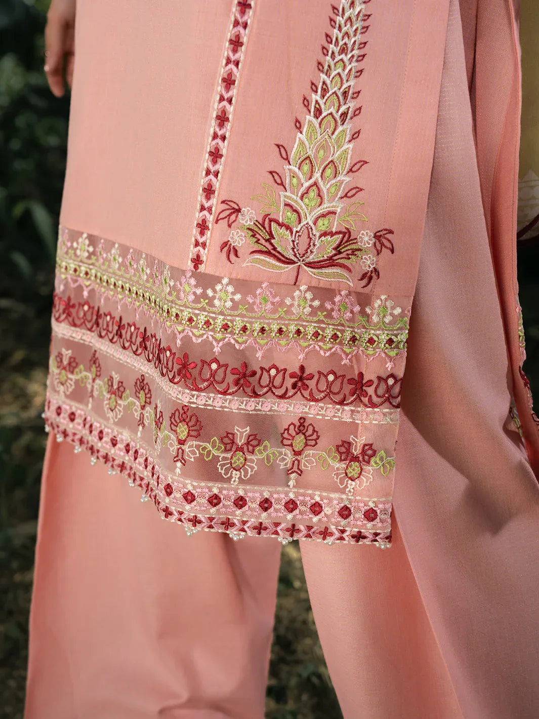 Hemstitch | The Garden Lawn | Pinky Peony - Rang-e-Khaas