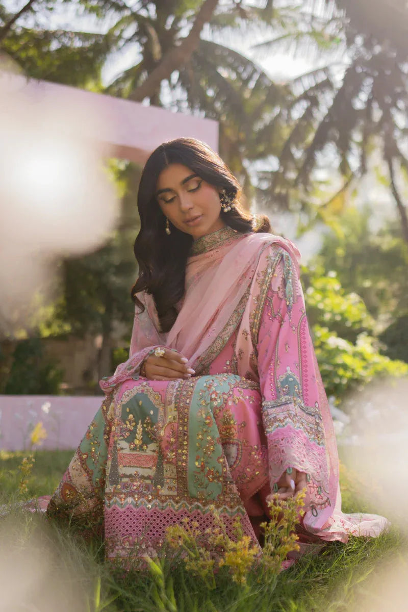 Qalamkar | Luxe Silk |   UA-07 TESSA - Rang-e-Khaas