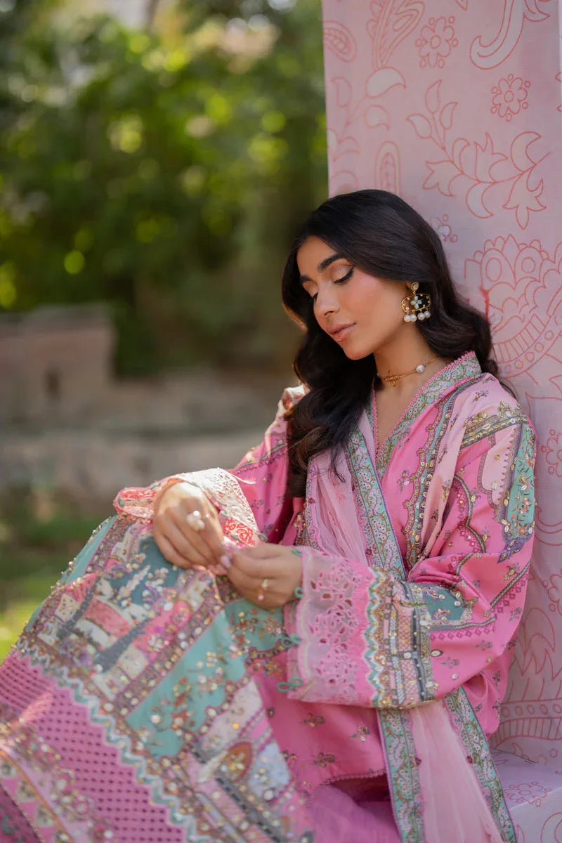Qalamkar | Luxe Silk |   UA-07 TESSA - Rang-e-Khaas