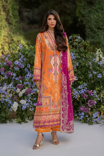 Qalamkar | Luxe Silk |  UA-03 ALMA - Rang-e-Khaas