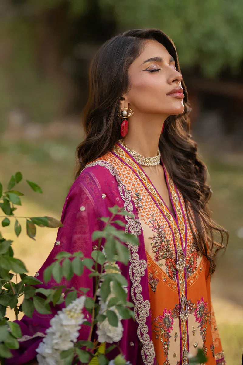 Qalamkar | Luxe Silk |  UA-03 ALMA - Rang-e-Khaas