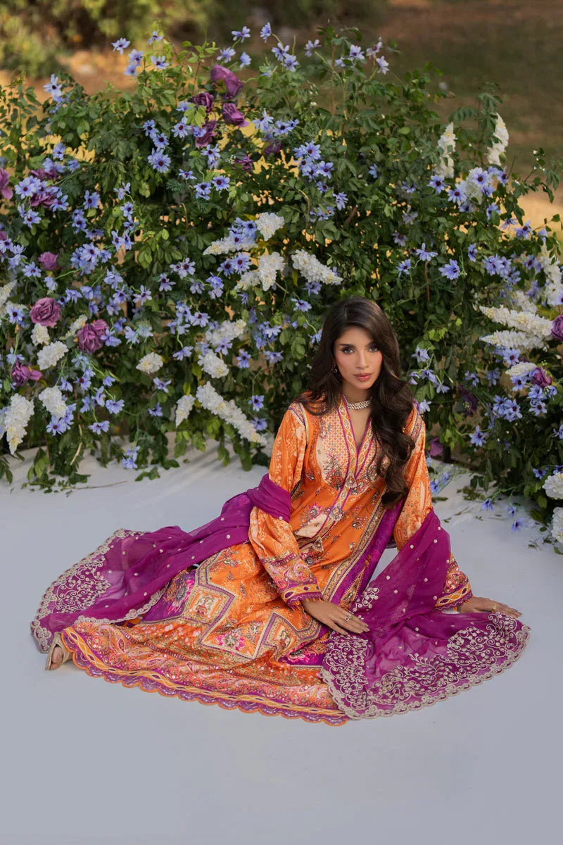 Qalamkar | Luxe Silk |  UA-03 ALMA - Rang-e-Khaas
