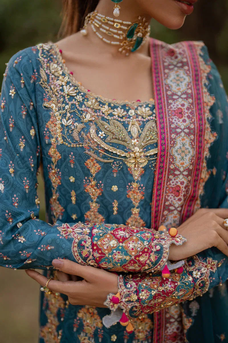 Qalamkar | Luxe Silk |  UA-09 TINA - Rang-e-Khaas