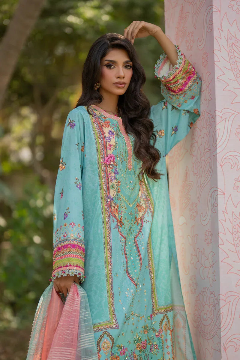 Qalamkar | Luxe Silk |   UA-06 SARA - Rang-e-Khaas