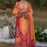Qalamkar | Luxe Silk |  UA-05 FIORE