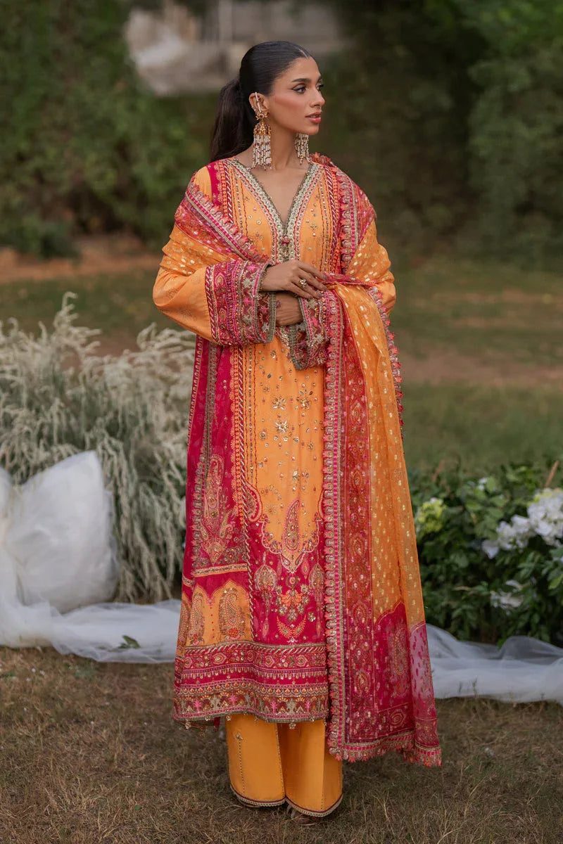 Qalamkar | Luxe Silk |  UA-05 FIORE - Rang-e-Khaas