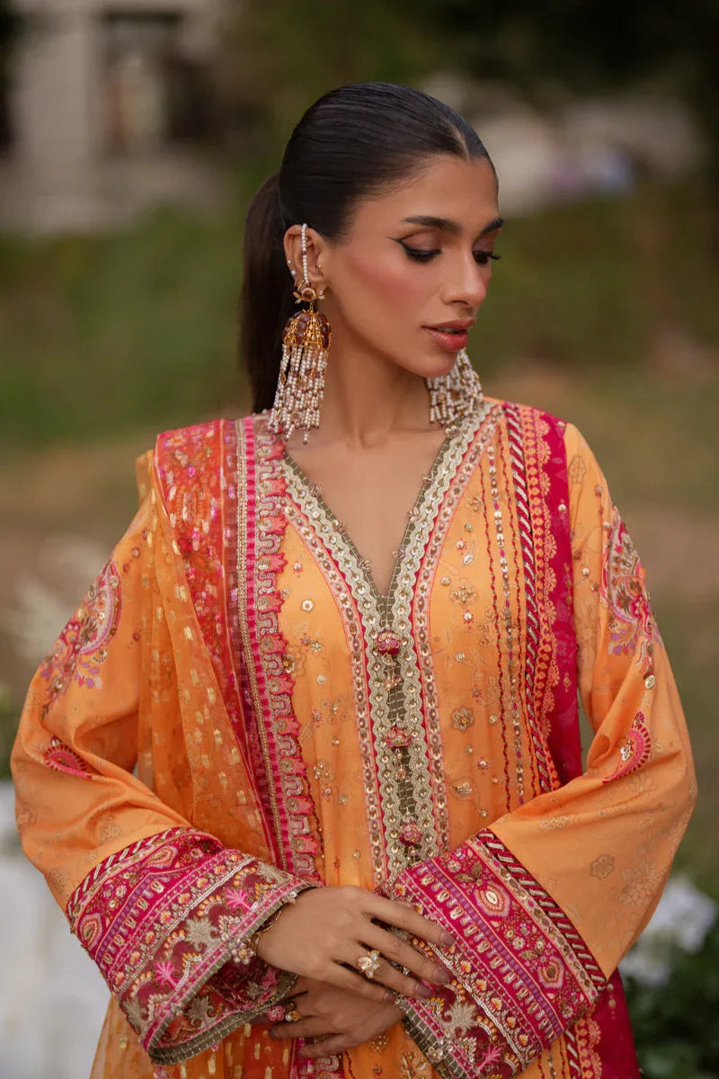 Qalamkar | Luxe Silk |  UA-05 FIORE - Rang-e-Khaas