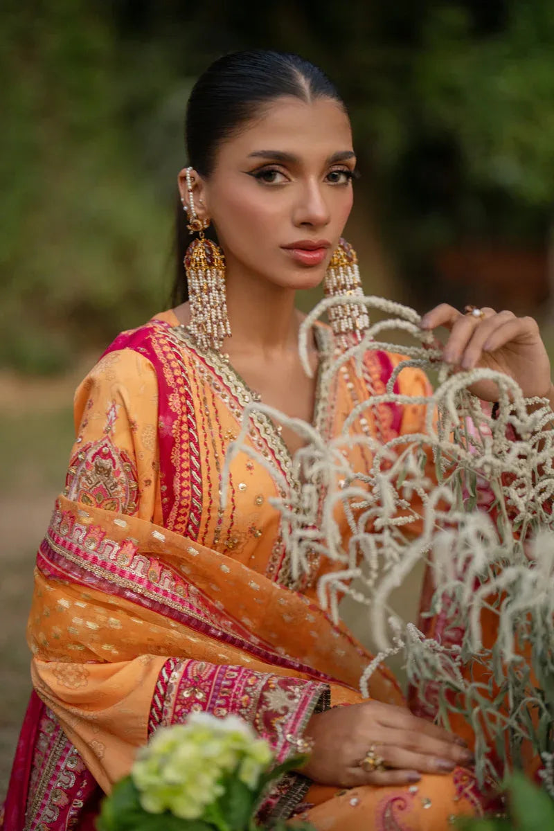 Qalamkar | Luxe Silk |  UA-05 FIORE - Rang-e-Khaas
