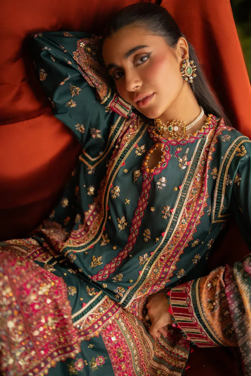 Qalamkar | Luxe Silk |  UA-02 NINA - Rang-e-Khaas