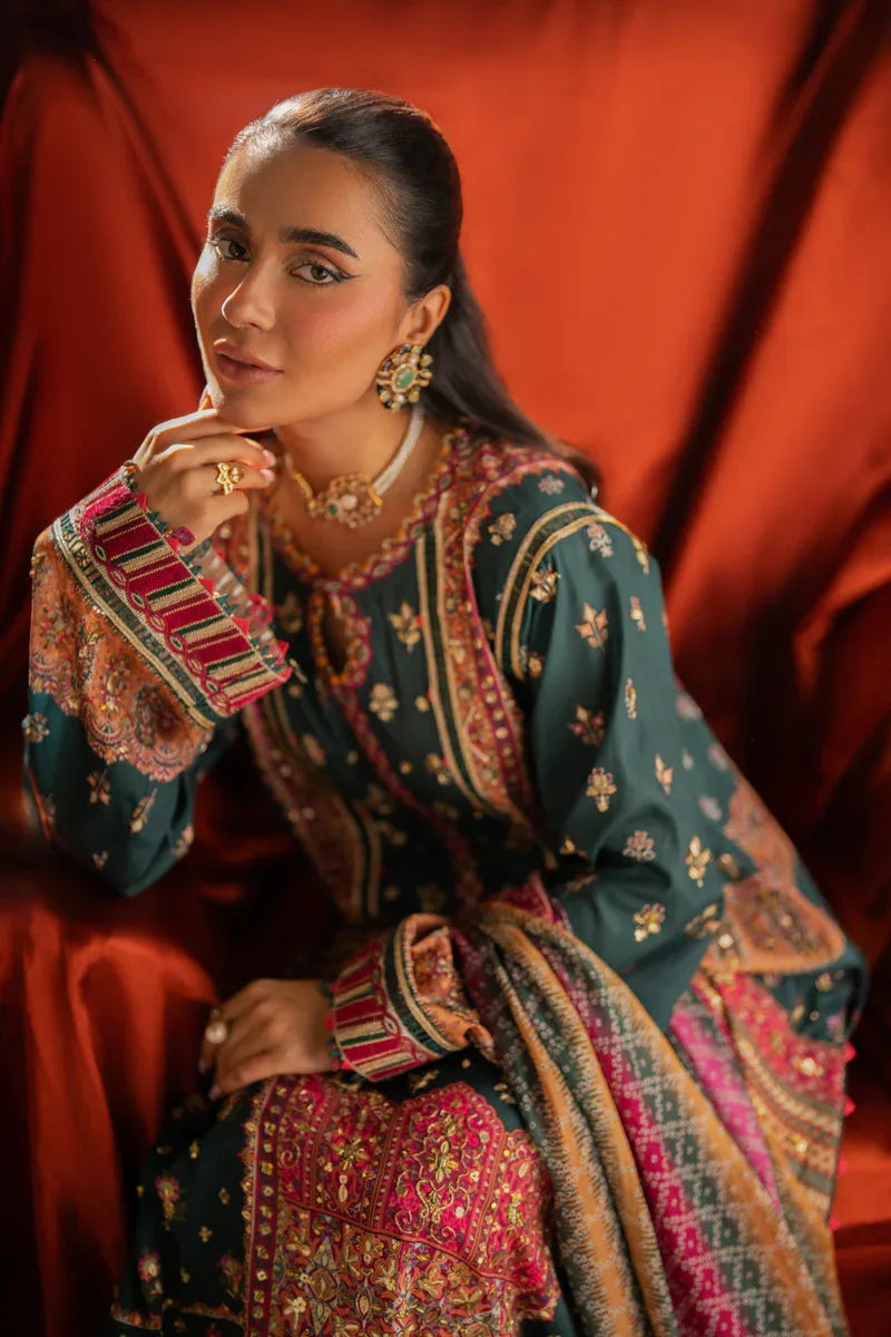 Qalamkar | Luxe Silk |  UA-02 NINA - Rang-e-Khaas