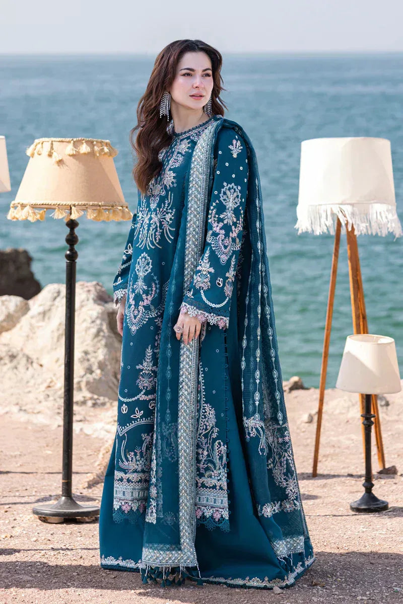 Qalamkar | Sahil Kinare Luxury Lawn | FP-16 KIRA - Rang-e-Khaas
