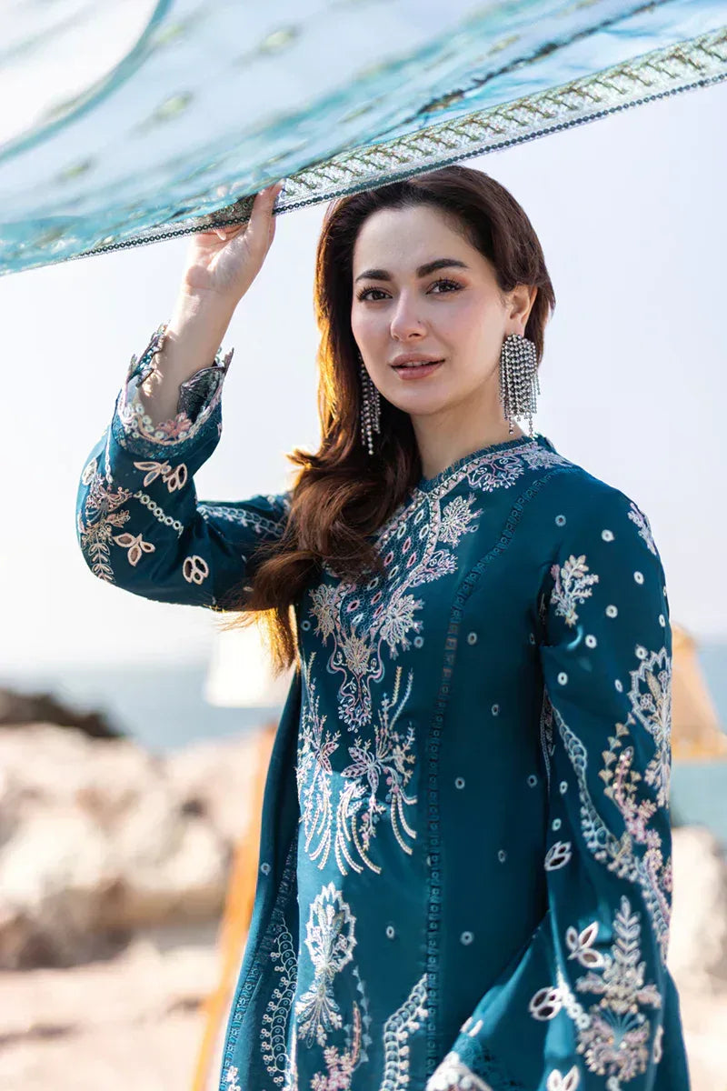 Qalamkar | Sahil Kinare Luxury Lawn | FP-16 KIRA - Rang-e-Khaas