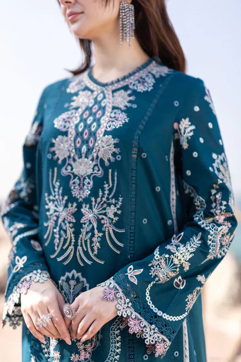 Qalamkar | Sahil Kinare Luxury Lawn | FP-16 KIRA - Rang-e-Khaas