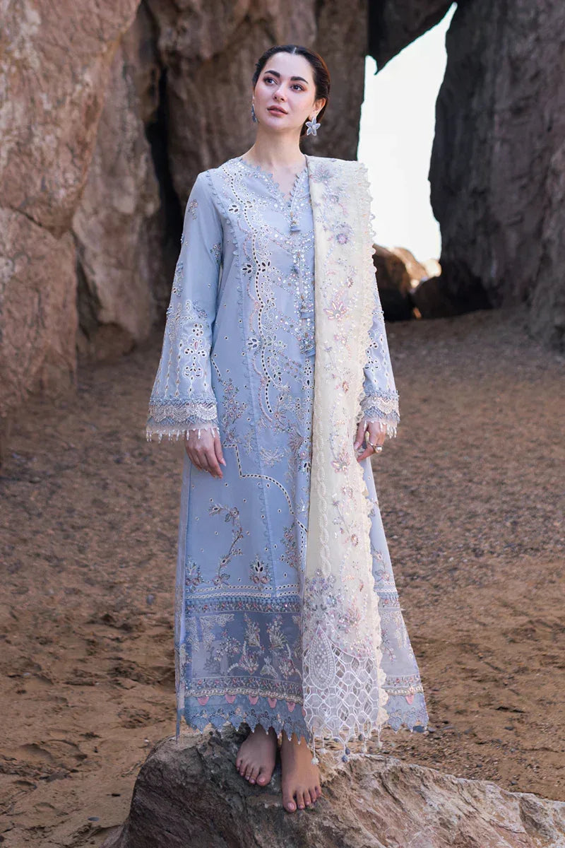 Qalamkar | Sahil Kinare Luxury Lawn | FP-04 FIRUZE - Rang-e-Khaas