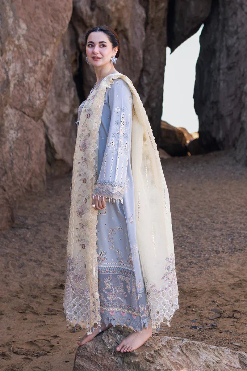 Qalamkar | Sahil Kinare Luxury Lawn | FP-04 FIRUZE - Rang-e-Khaas