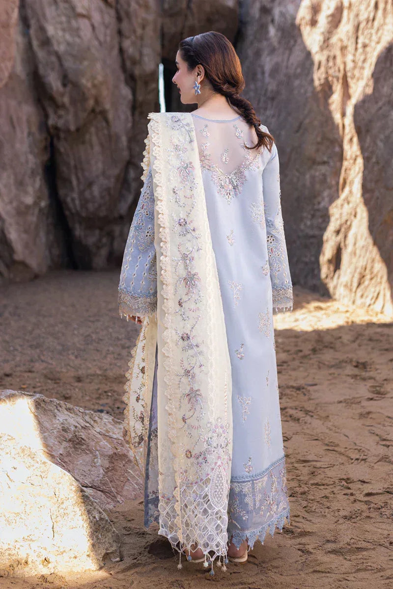 Qalamkar | Sahil Kinare Luxury Lawn | FP-04 FIRUZE - Rang-e-Khaas