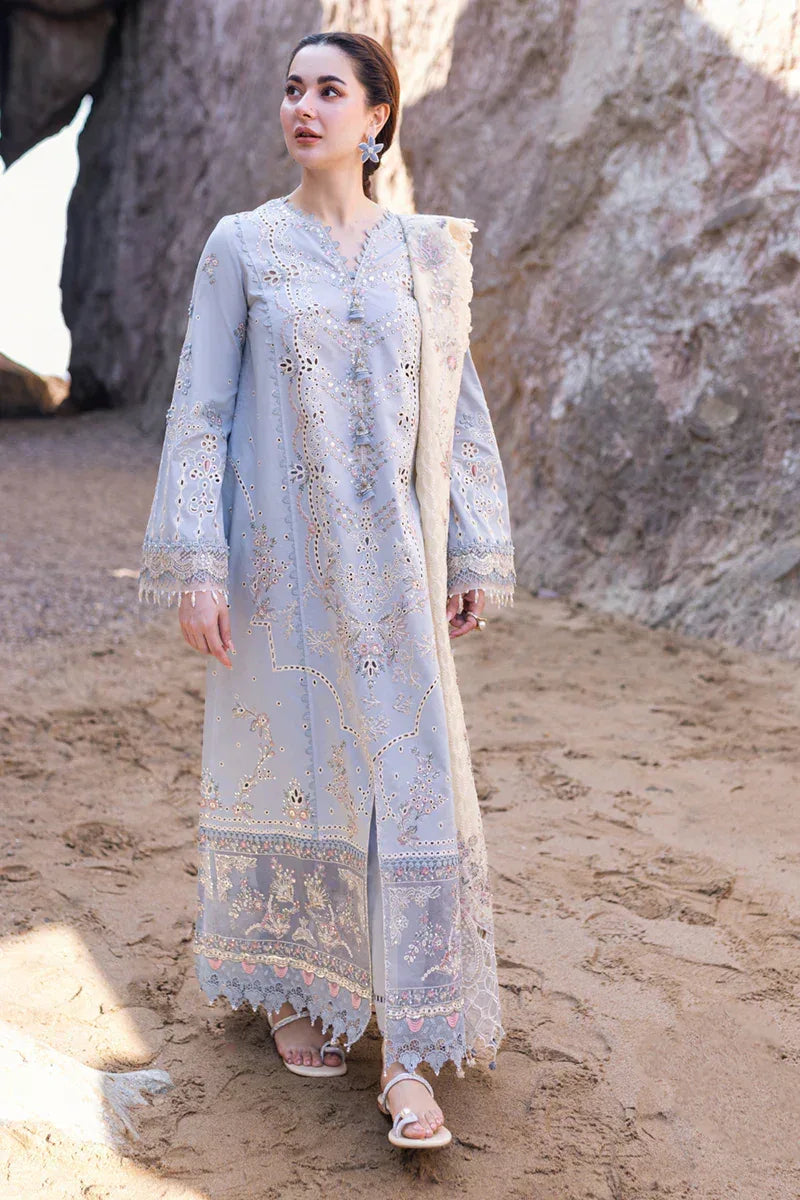 Qalamkar | Sahil Kinare Luxury Lawn | FP-04 FIRUZE - Rang-e-Khaas