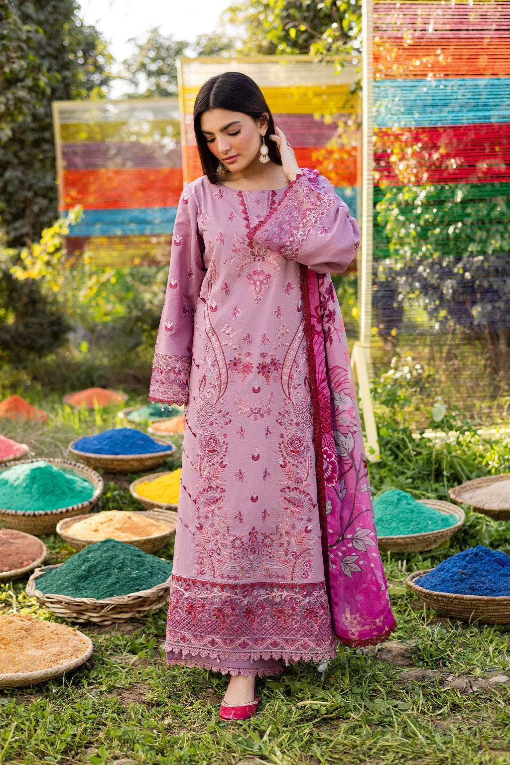 Ramsha | Riwayat Lawn Collection | Y-1209 - Rang-e-Khaas