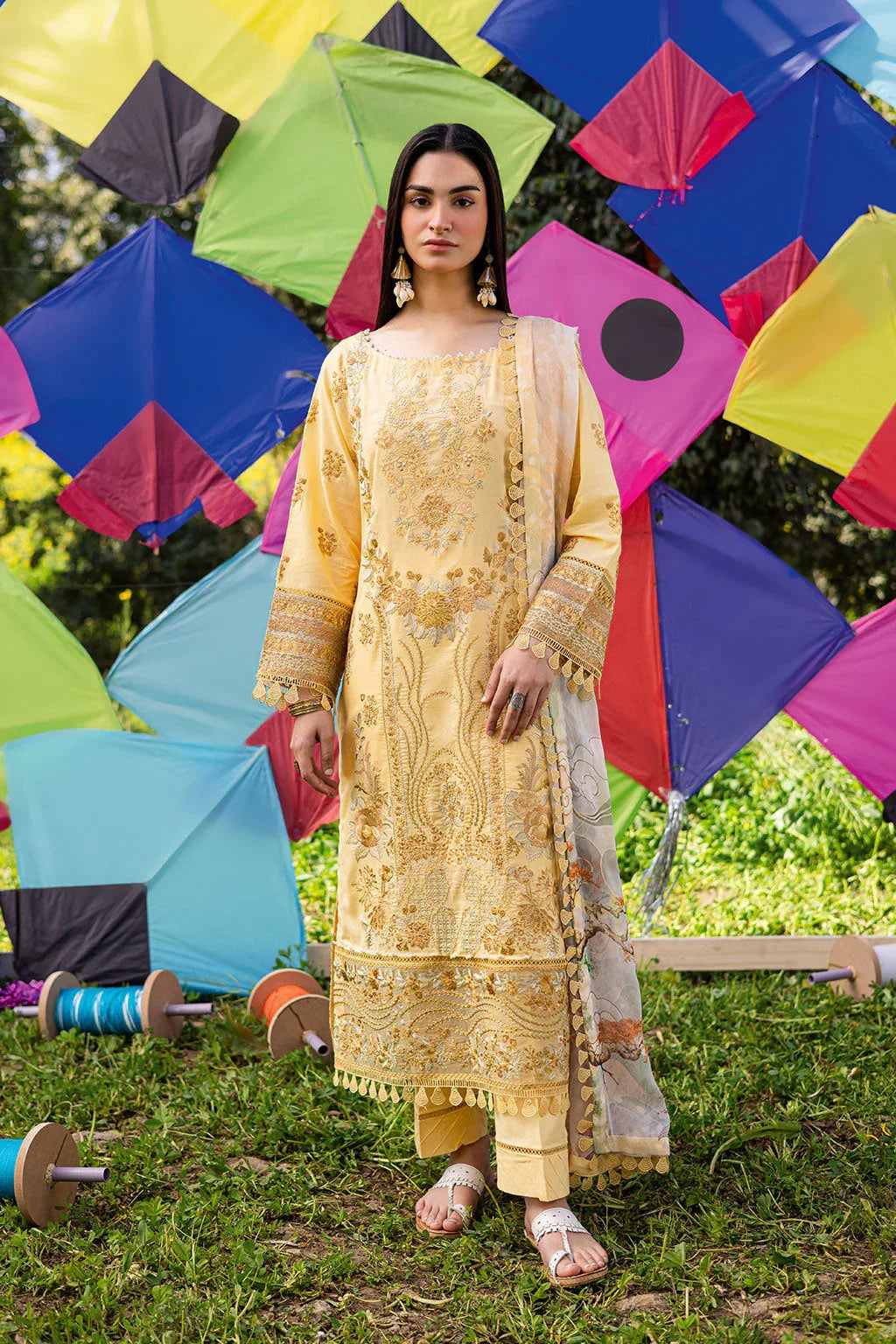 Ramsha | Riwayat Lawn Collection | Y-1207 - Rang-e-Khaas