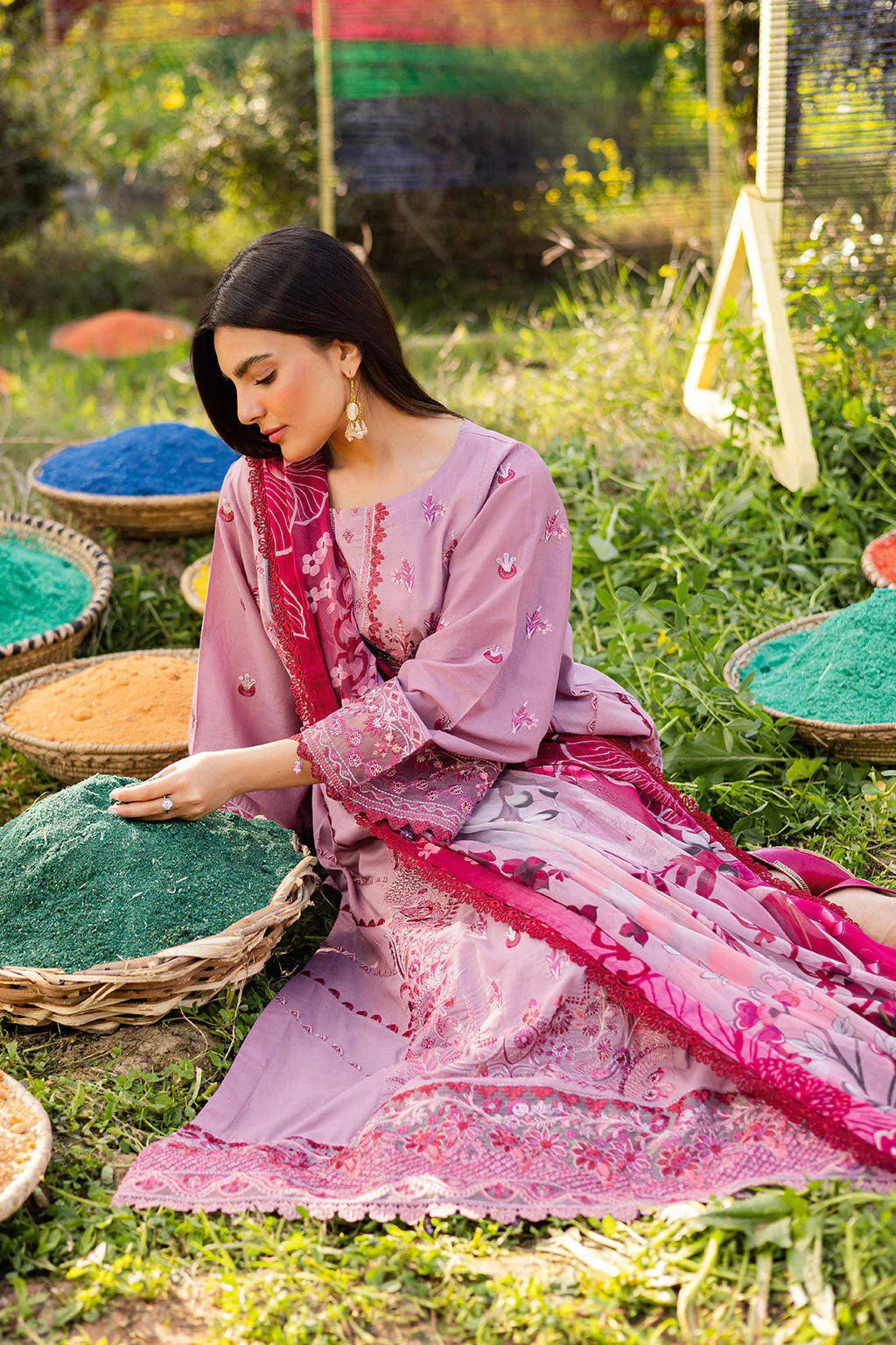 Ramsha | Riwayat Lawn Collection | Y-1209 - Rang-e-Khaas