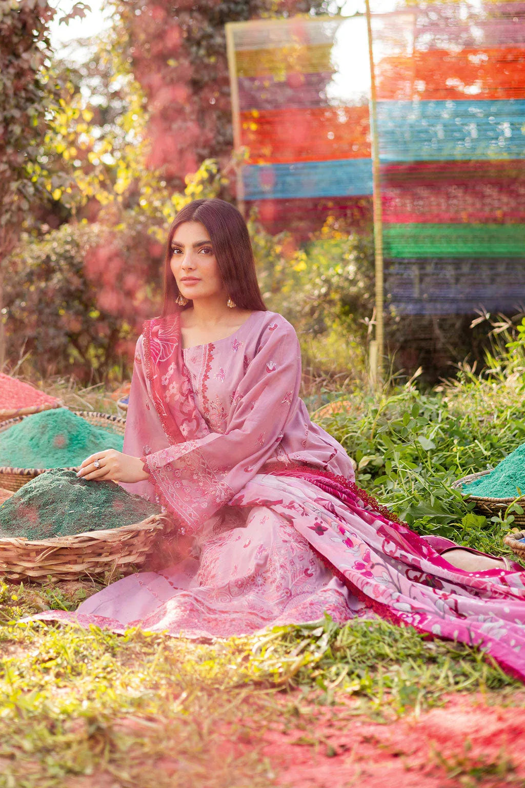 Ramsha | Riwayat Lawn Collection | Y-1209 - Rang-e-Khaas