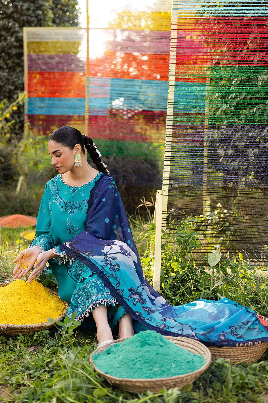 Ramsha | Riwayat Lawn Collection | Y-1201 - Rang-e-Khaas