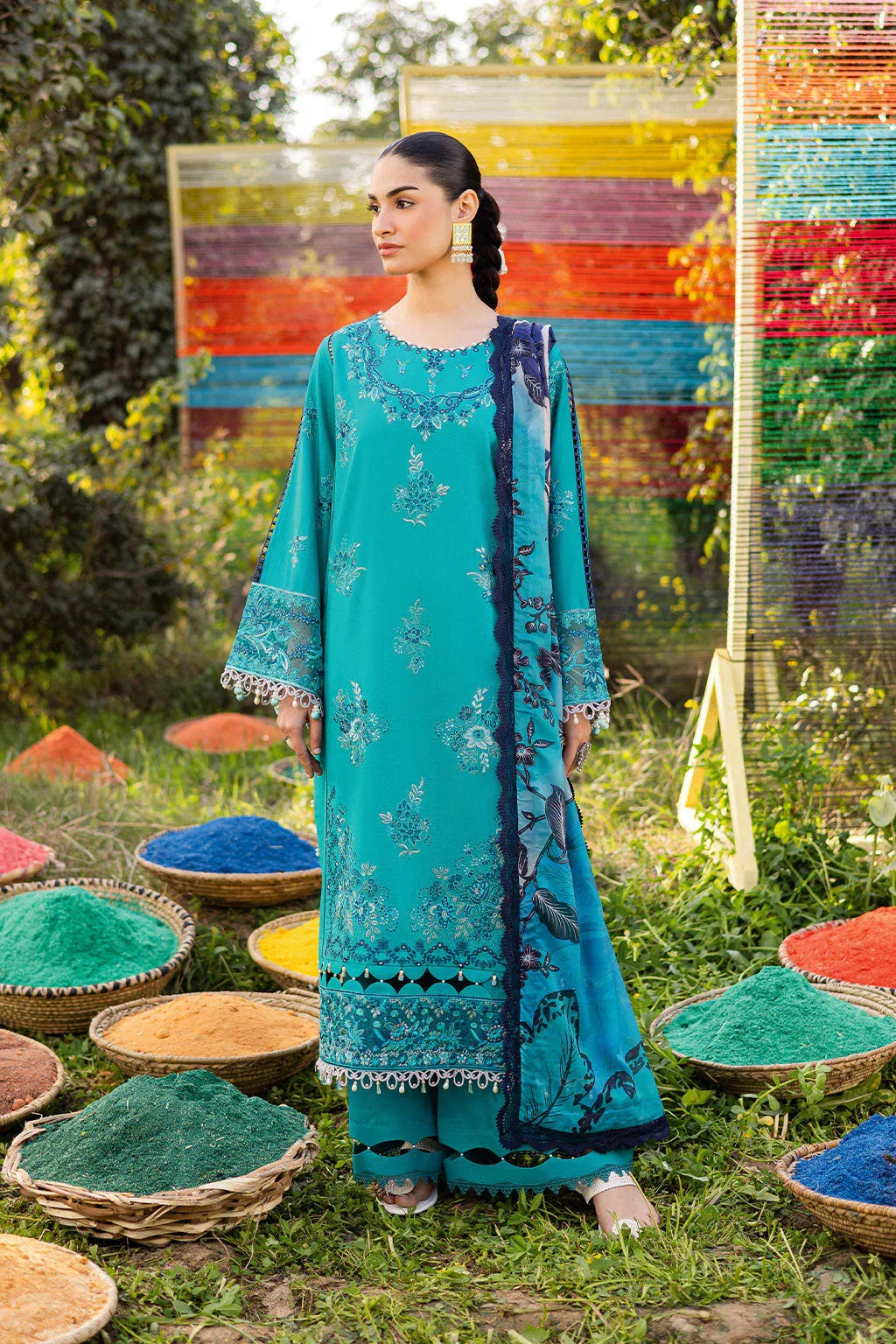 Ramsha | Riwayat Lawn Collection | Y-1201 - Rang-e-Khaas