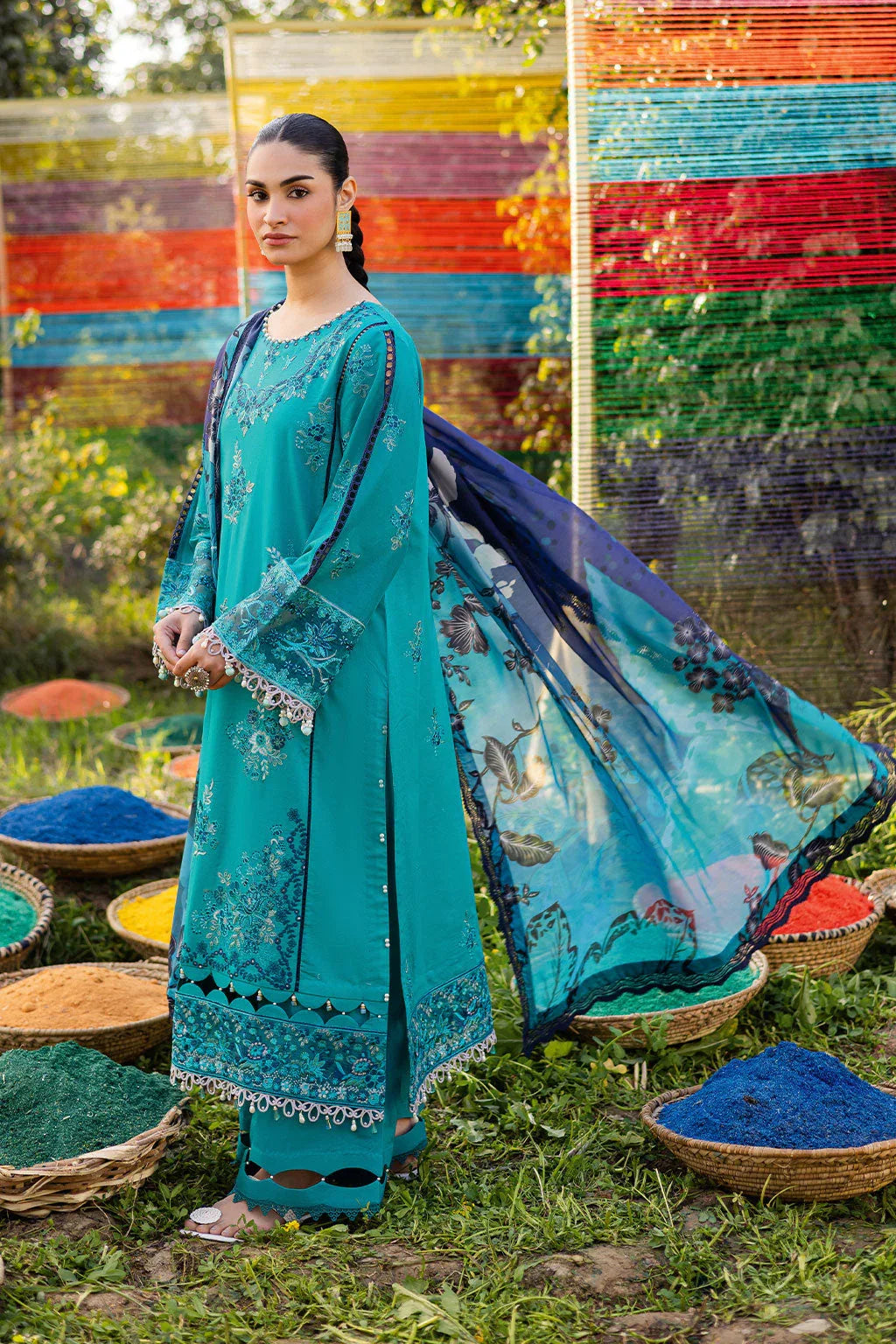 Ramsha | Riwayat Lawn Collection | Y-1201 - Rang-e-Khaas