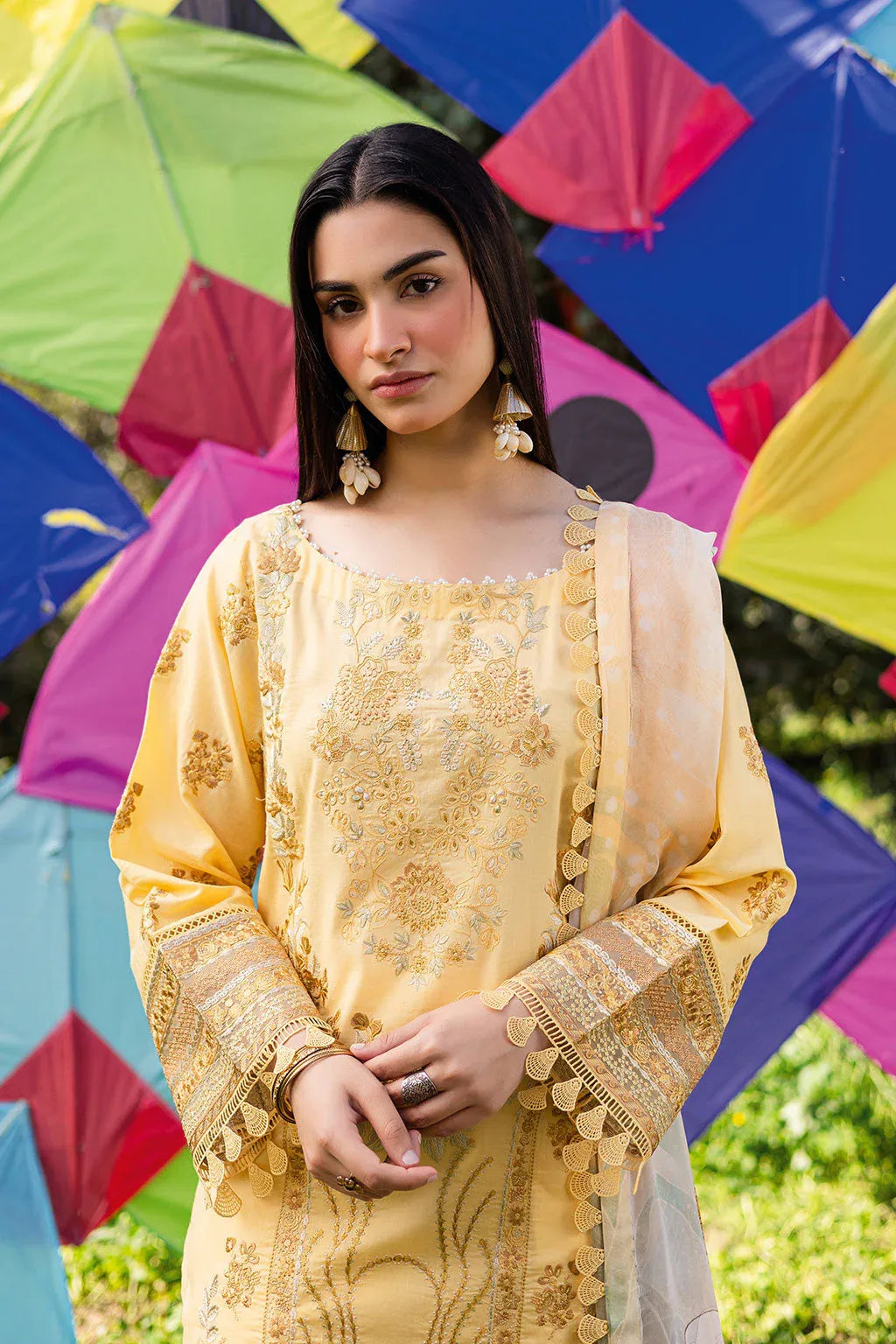 Ramsha | Riwayat Lawn Collection | Y-1207 - Rang-e-Khaas