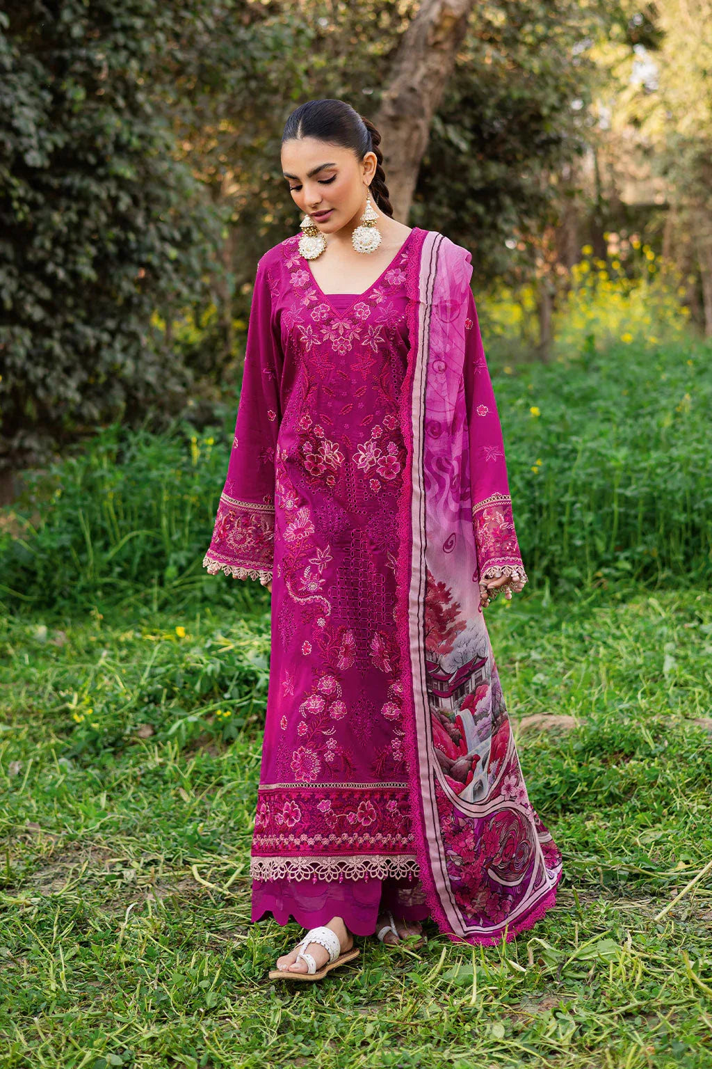 Ramsha | Riwayat Lawn Collection | Y-1202 - Rang-e-Khaas